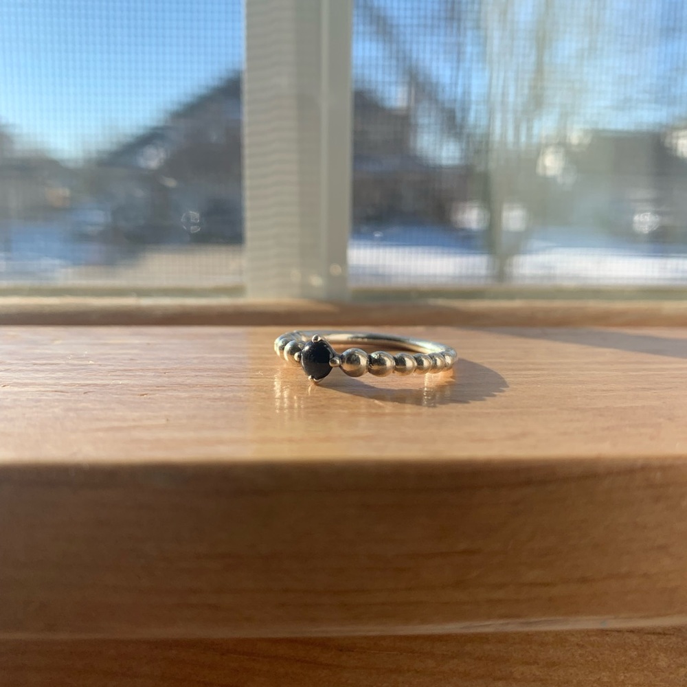 Size 6 Blue Birthstone Pandora Ring